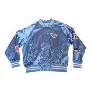 BROdenim Women's Satin Tennessee Titan Varsity Jacket XL